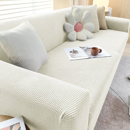 Stretchy Sofa Slipcover with Non-Slip Grip for Living Room – Fits 1 to 4 Seater Couches, Pet-Proof Furniture Protection
