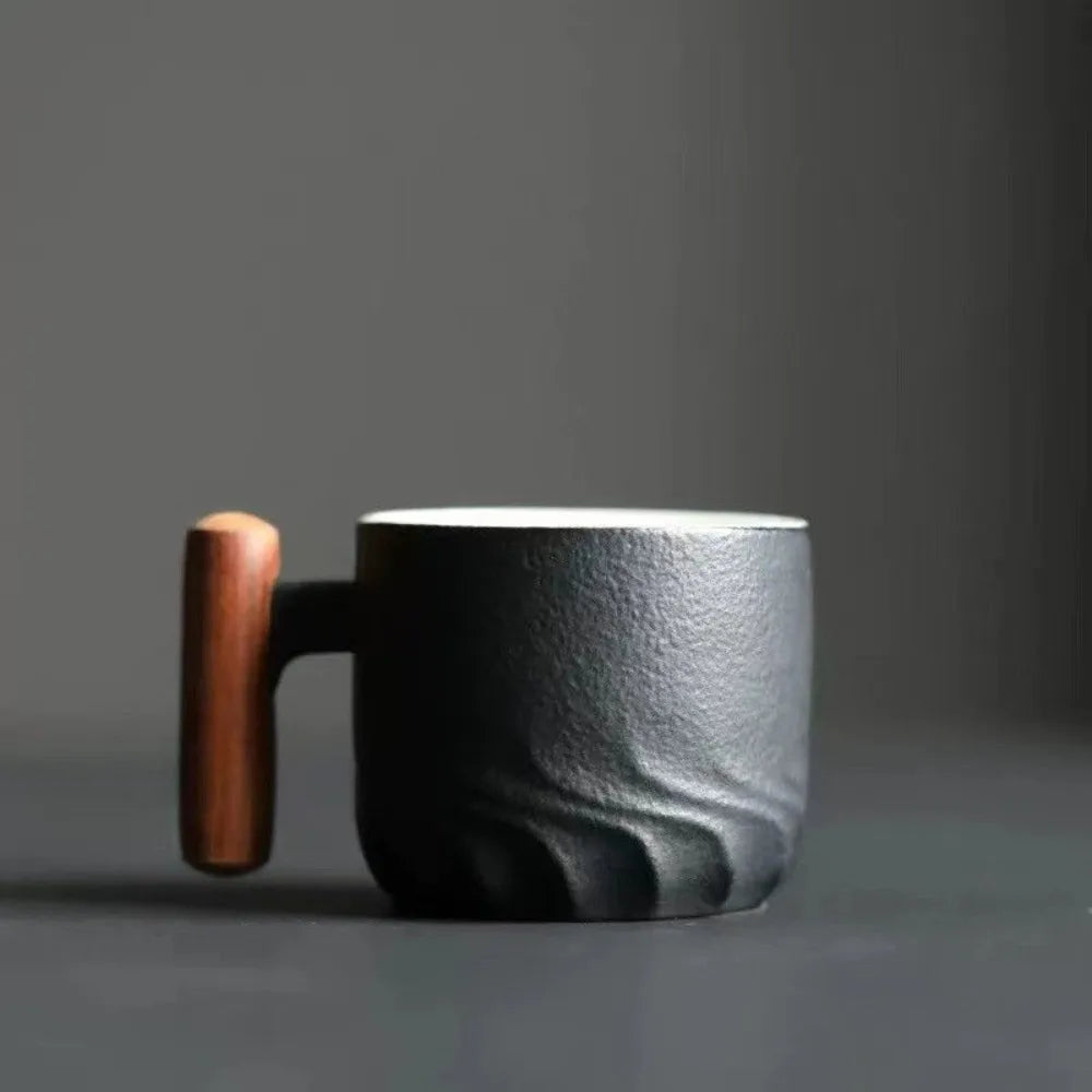 Handmade Stoneware Espresso Cup Gradient Finish Retro Style Small Beverage Holder 2 in Tall 3 in Wide for Morning Coffee Tea Hot Chocolate K