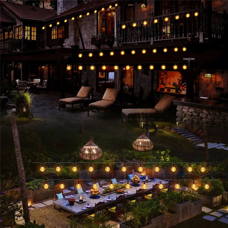 Guirnalda de luces solares de 30 pies con sensor automático de anochecer, luces LED impermeables para decoración de jardín, patio, senderos, paisajismo e iluminación exterior
