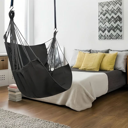 HAMMOCKLIVA – Silla colgante de ocio para relajación en interiores y exteriores