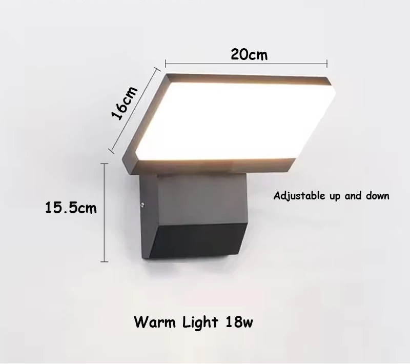 LumiFold | Outdoor Wall Light with Motion Sensor Option & Adjustable Head | IP65 Waterproof for Modern Homes