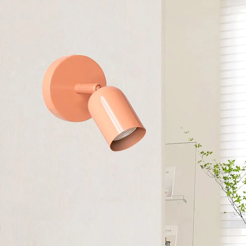 Soft Pastel Nordic Wall Light Fixture for Bedroom, Hallway & Living Room – Compact LED Sconce with Warm White Glow