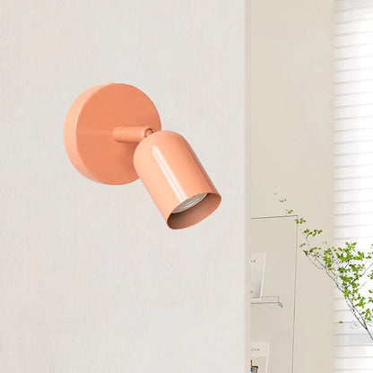 Soft Pastel Nordic Wall Light Fixture for Bedroom, Hallway & Living Room – Compact LED Sconce with Warm White Glow