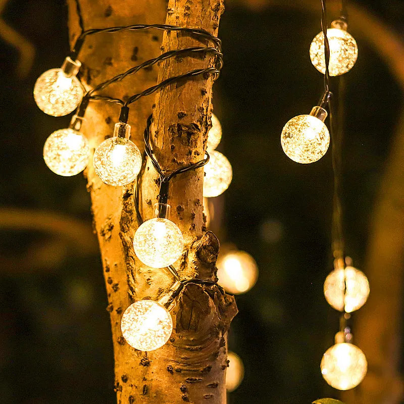 Guirnalda de luces solares de 30 pies con sensor automático de anochecer, luces LED impermeables para decoración de jardín, patio, senderos, paisajismo e iluminación exterior