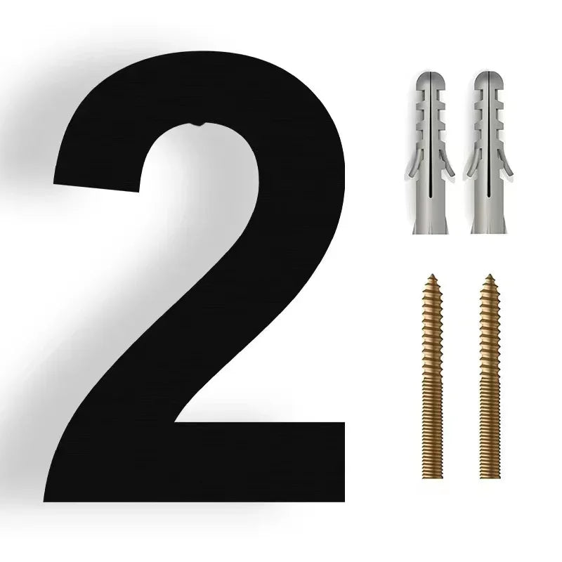 3D Floating House Number Modern Stainless Steel Outdoor Weather Resistant Wall Mount Address Sign for Front Door Entrance Home Office