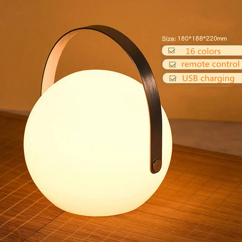 Rechargeable LED Outdoor Lantern with Remote Control, 8 Color Modes & Dimmable Light for Patio, Garden, Deck