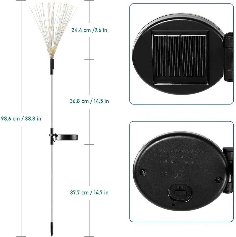Solar Firework Garden Stake Light with 120 LEDs – Waterproof Outdoor Pathway Accent for Yard, Patio & Pool