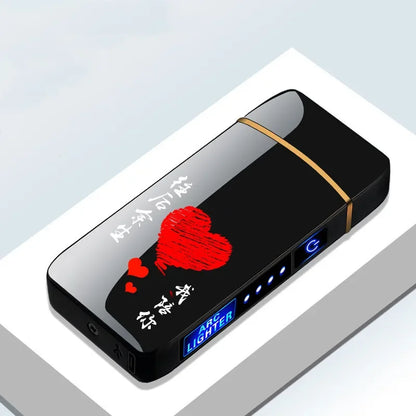 Rechargeable USB Arc Lighter Windproof Plasma Igniter for Candles Pipes Incense Coils Outdoor Camping Metal Touch Sensor LED Display