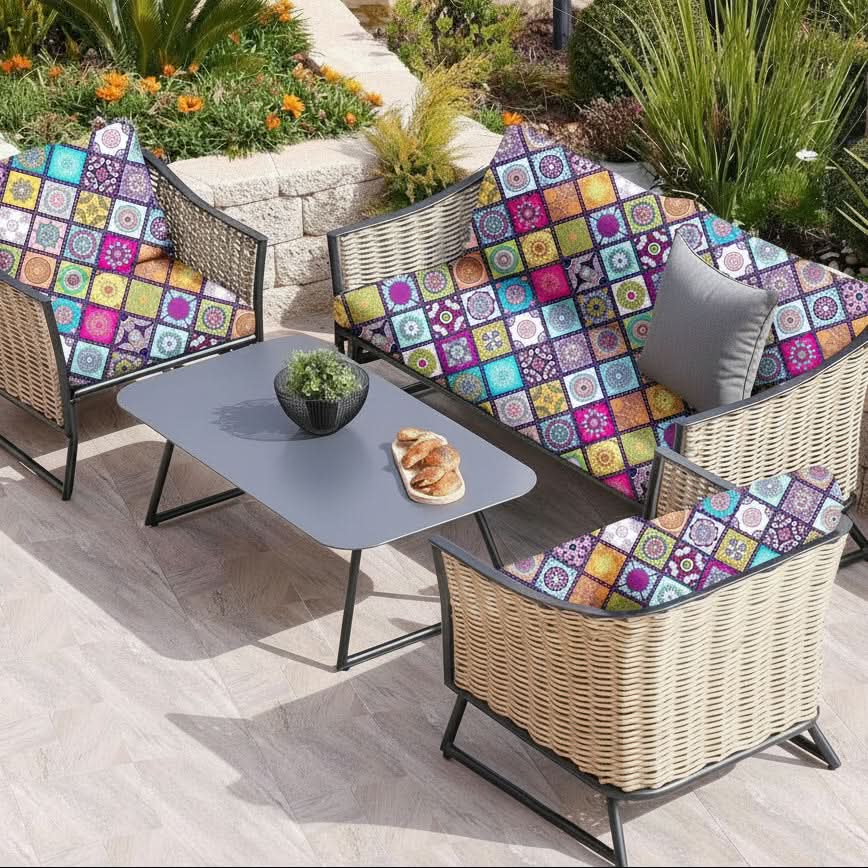 TROPICFLOW – Fundas de cojín tropicales para exteriores para sofás de patio