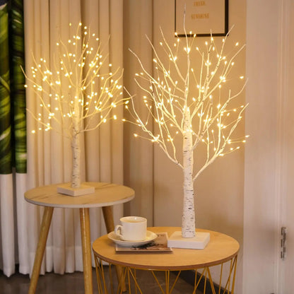 LED Decorative Tree Light 23 Inch with 144 Warm White Lights USB or Battery Powered for Living Room Bedroom Tabletop Decor Nature-Inspired A