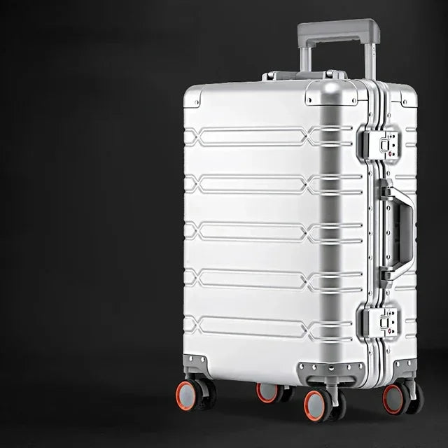 Hardshell Spinner Suitcase Aluminum-Magnesium TSA Lock 360° Wheels Travel Luggage Carry-On for Business Trips Vacations