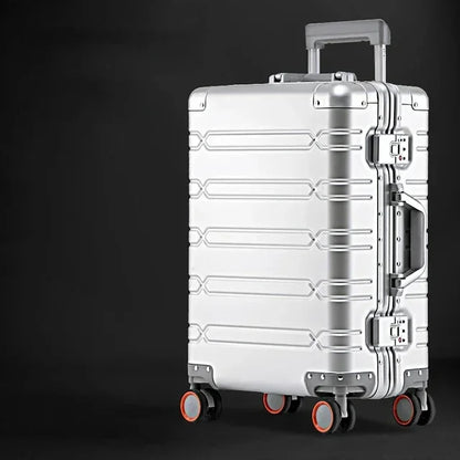 Hardshell Spinner Suitcase Aluminum-Magnesium TSA Lock 360° Wheels Travel Luggage Carry-On for Business Trips Vacations
