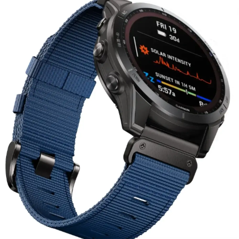 Tactical Woven Smartwatch Strap | Quick-Release Replacement Band for Fitness Tracking | Adjustable Lightweight Nylon Wristband