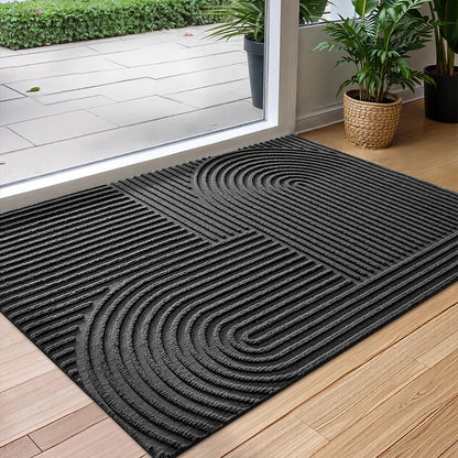 Indoor Outdoor Doormat Absorbent Non-Slip Entryway Floor Mat for Front Door Hallway Kitchen Bathroom Quick Dry Dirt Trapping Rug