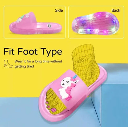 Light-Up Unicorn Slippers for Kids - Fun LED Sandals for Boys & Girls