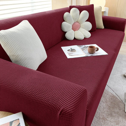 Stretchy Sofa Slipcover with Non-Slip Grip for Living Room – Fits 1 to 4 Seater Couches, Pet-Proof Furniture Protection
