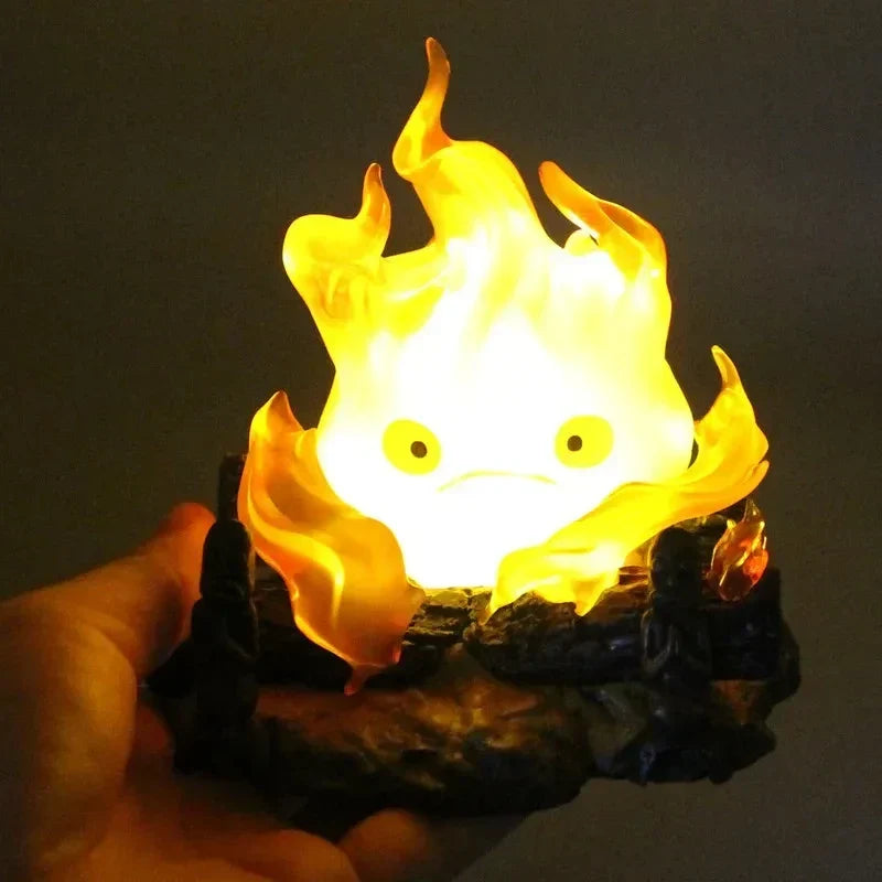 Glowing Flame Cartoon Collectible Figure | Glow-in-the-Dark Anime Character Statue for Shelf Display & Home Decor | PVC Figurine Collectible