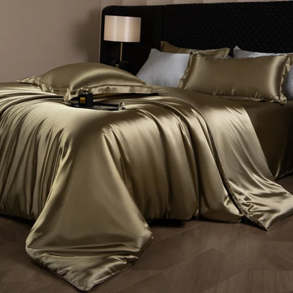 Bed Sheets Set with Duvet Cover and Pillowcases, Silky Sheets Bedding Set, Soft Breathable Fitted Sheet or Flat Sheet