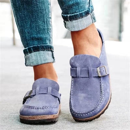 Women's Orthopedic Slide Sandals Suede Look Adjustable Buckle Slip-On Slides for Everyday Comfort Casual Summer Walking Footbed Support