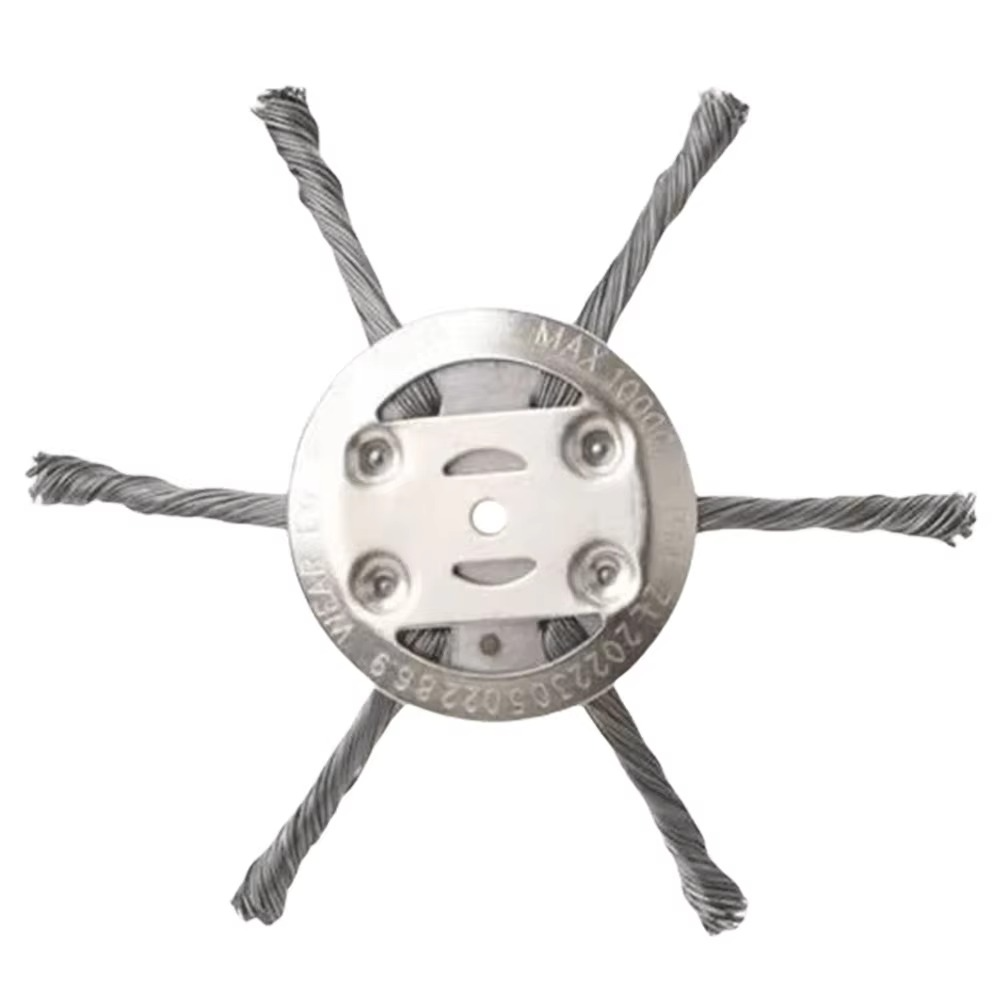 Steel Wire Trimmer Head Attachment for Weed Removal, Moss & Debris Clearing – Universal Fit for String Trimmers & Brush Cutters