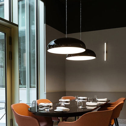 Lámpara de techo LED de metal con altura ajustable para comedor e isla de cocina | Iluminación cenital escultórica moderna para mesa y barra | Ind