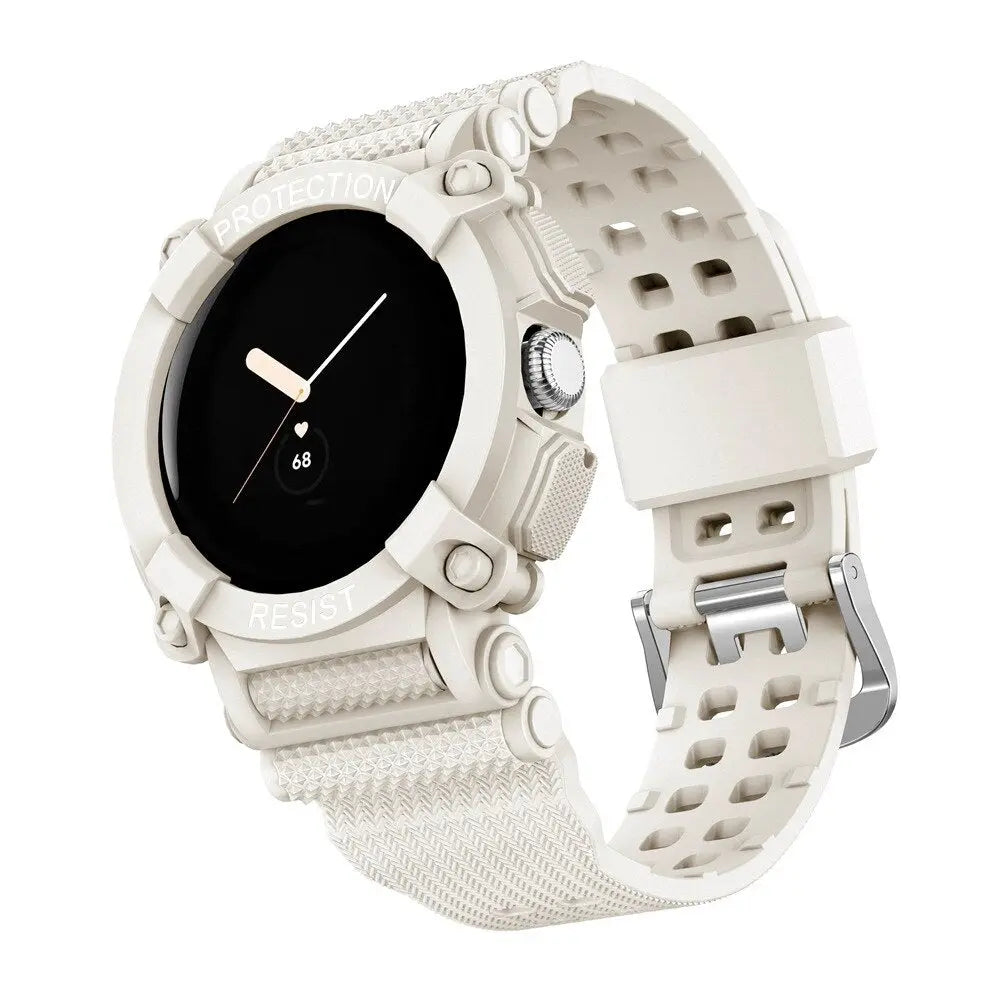 Protective Strap & Shell Combo for Pixel Watch – Matching Band & Bumper Case