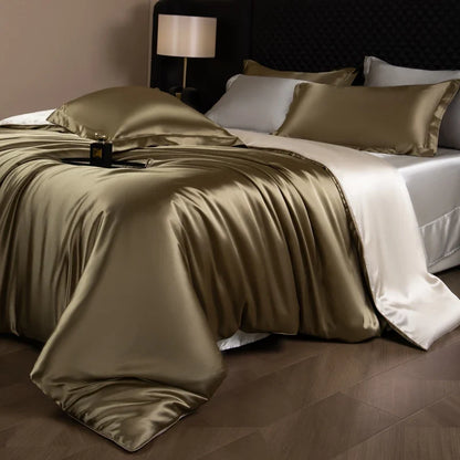 Bed Sheets Set with Duvet Cover and Pillowcases, Silky Sheets Bedding Set, Soft Breathable Fitted Sheet or Flat Sheet