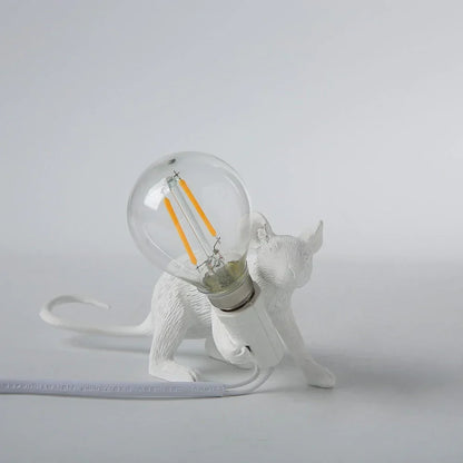 Whimsical Mouse Table Lamp with LED Light – Charming Resin Animal Décor for Bedroom, Living Room & Kids Room