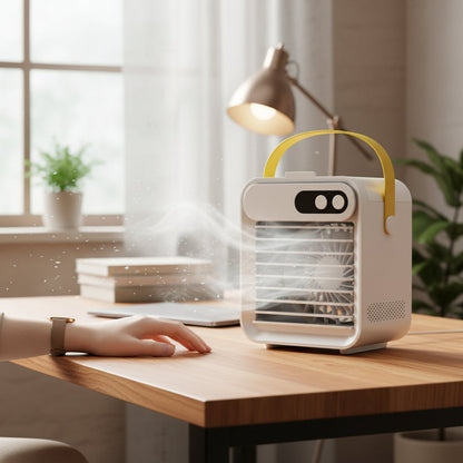 Compact Mini Air Conditioner | Portable Humidifier & Cooling Fan for Personal Comfort