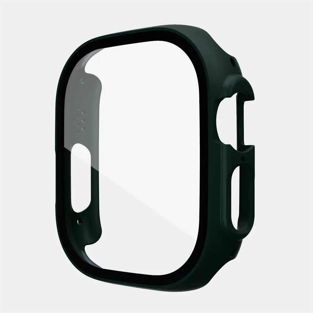 Protective Shell with Tempered Glass Screen Guard for 49mm Apple Watch Ultra Series – Full-Body Snap-On Design