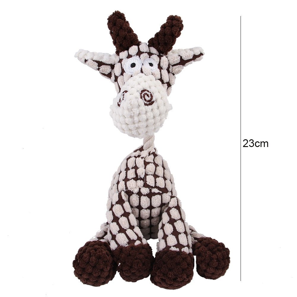 Plush Dog Squeaky Toys for Chewing – Durable Soft Animal Chew Toys with Crinkle Sound – Interactive Tug Toys for Small Medium Large Dogs