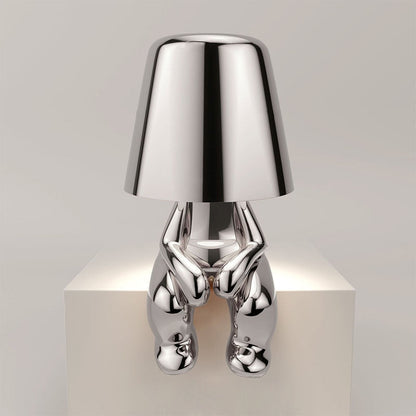 Rechargeable LED Figurine Accent Light | Touch-Activated Cordless Bedside Reading Lamp for Nightstands Desks Shelves | USB Powered Warm Glow