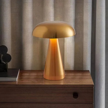 Rechargeable Touch Control Nightlight with 3 Color Temperatures for Bedroom Nursery Desk Decor Cordless Metal Table Light 8 Inches