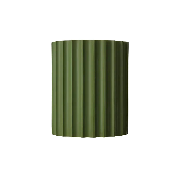 Sculptural Resin Sconce Light Green Wavy Texture 6.3 Inch Height Soft Glow for Bedrooms Hallways Nordic Accent Minimalist Feature Wall Decor