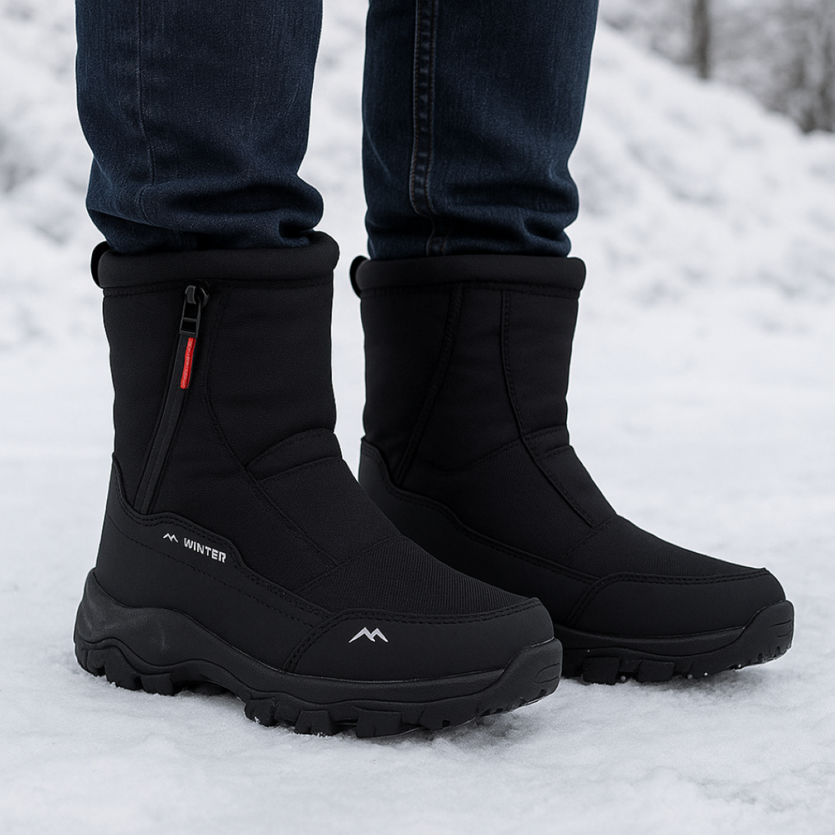 Insulated Waterproof Snow Boots for Women – Slip-Resistant Winter Footwear with Plush Lining for Cold Weather