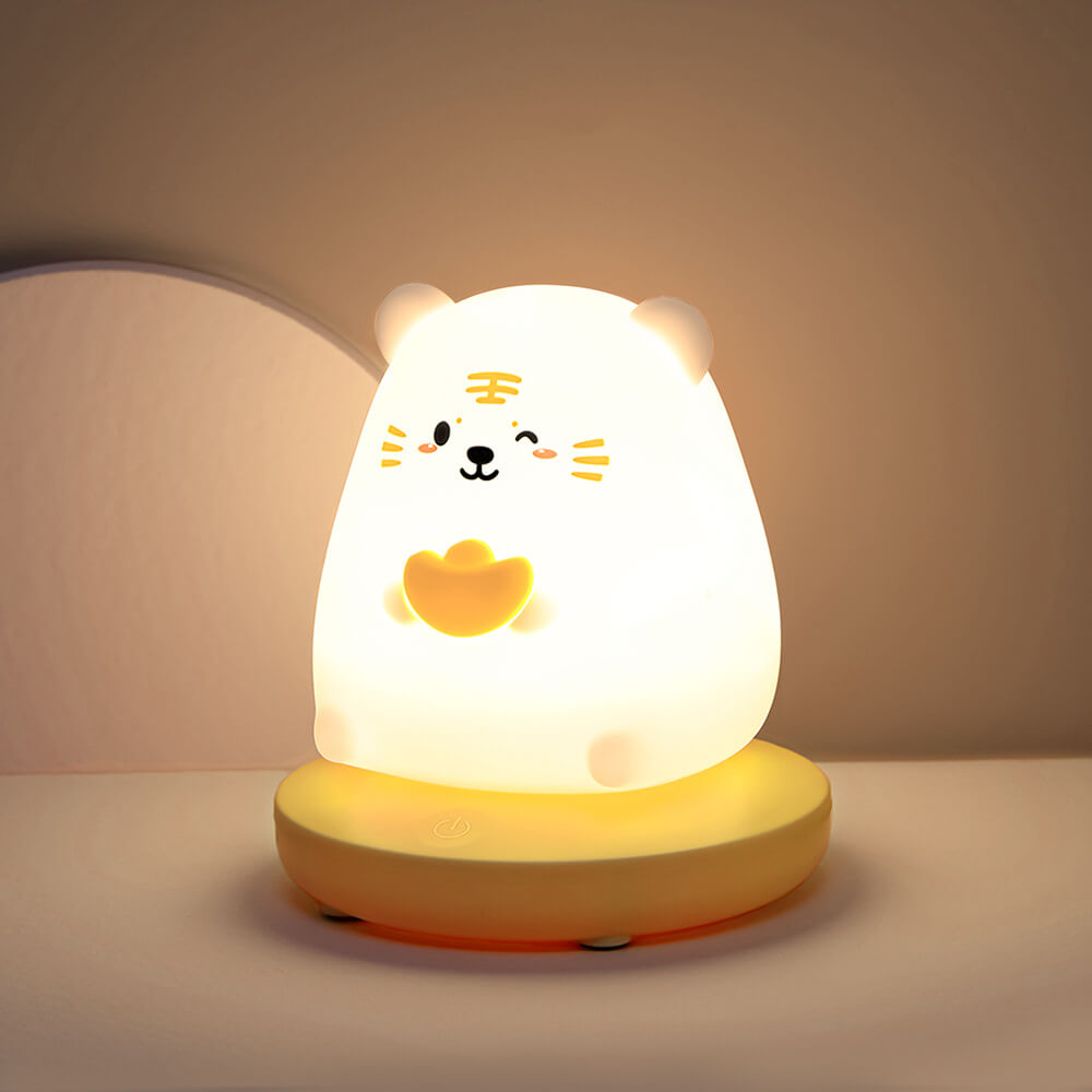 Silicone Animal Night Light for Kids – Soft LED Bedside Lamp, Rechargeable Glow Light for Nursery, Bedroom & Living Room Decor
