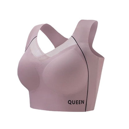 Wireless Full Coverage Support Bra with Cushioned Straps & Seamless Lift for All-Day Comfort