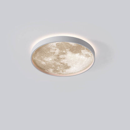 Recessed LED Overhead Fixture 10-22 Inch Diameter 18-48W Three-Color Temperature Control Iron Acrylic Contemporary Low-Profile Hardwired Ins