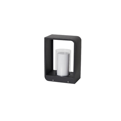 Exterior Aluminum LED Sconce Black 12-Inch Wall Mount for Pathway Fence Garden Entry Waterproof Solar or Hardwired 3-Temp