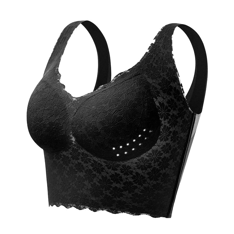 Wireless Pull-On Lift Bra with Wide Straps for Everyday Comfort & Back Support