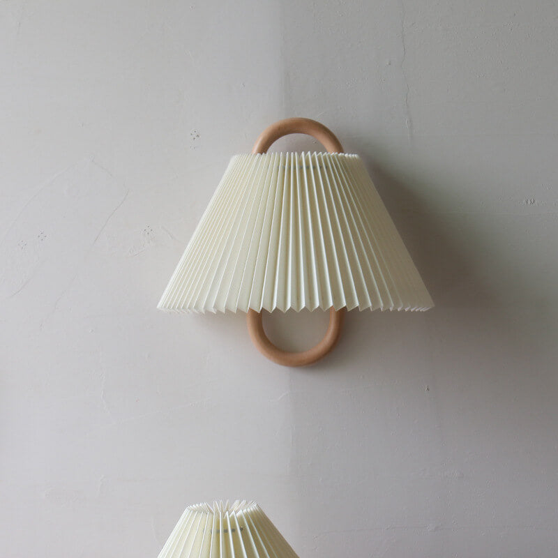 Sconce Light Fixture Wooden Frame Cloth Shade E12 Socket Flexible Install for Bedroom Living Room Hallway Apartment Home