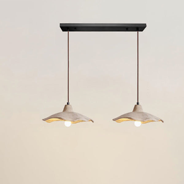 Industrial Concrete Hanging Light 10 in Yellow Ceiling Pendant Hardwired E26 Socket Adjustable Cord Kitchen Dining Room Bedroom Entryway Rus
