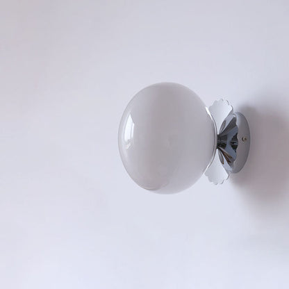 Metal & Glass Sconce Fixture 7 in Pink Beige White E26 Socket for Bedroom Office Hallway Ambient Task Lighting