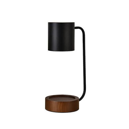 Modern Wood & Metal Desk Lamp with Adjustable Brightness for Bedroom & Home Office