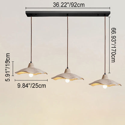 Industrial Concrete Hanging Light 10 in Yellow Ceiling Pendant Hardwired E26 Socket Adjustable Cord Kitchen Dining Room Bedroom Entryway Rus