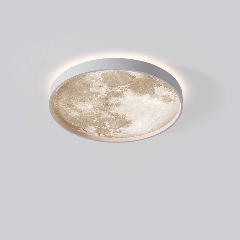 LED Flush Mount Ceiling Fixture with Remote Control - Acrylic Disc Overhead Panel for Bedroom, Kitchen, Hallway