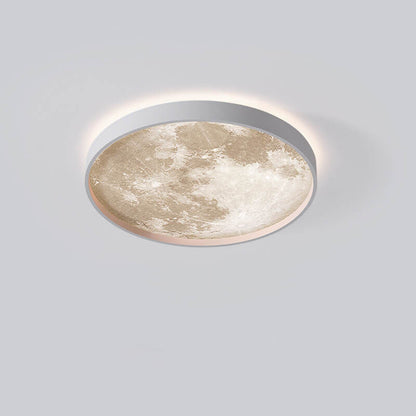 LED Flush Mount Ceiling Fixture with Remote Control - Acrylic Disc Overhead Panel for Bedroom, Kitchen, Hallway