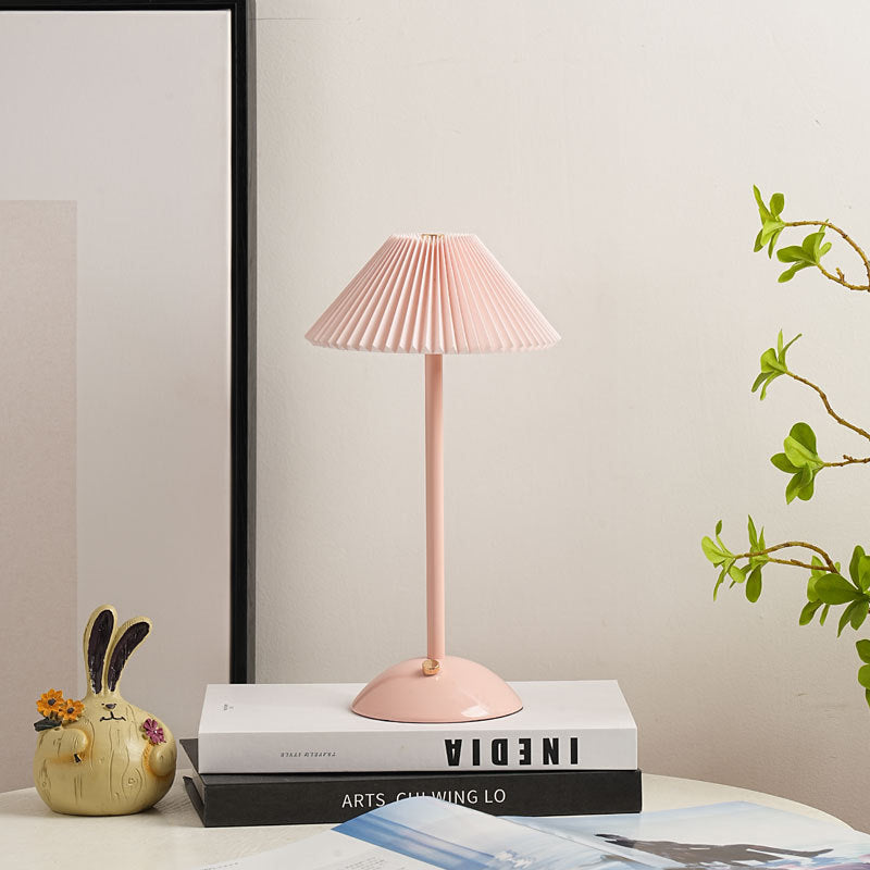 USB Powered Desk Lamp with Fabric Shade – 11.7 Inch Iron Light for Nightstand, Office & Bedroom – E14 Base, Multiple Finishes