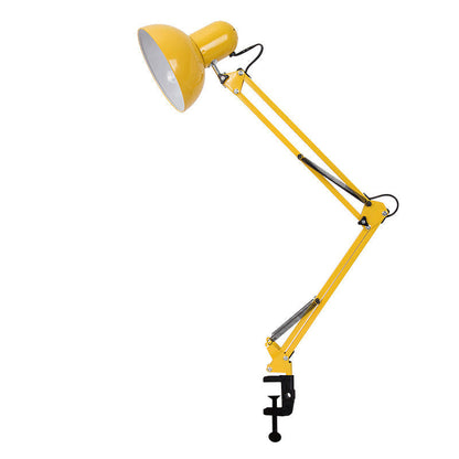Clamp-On Task Light with Pivoting Arm for Home Office, Bedroom & Study Desk – E26 Socket, Industrial Metal Build, Space-Saving Mount for Rea