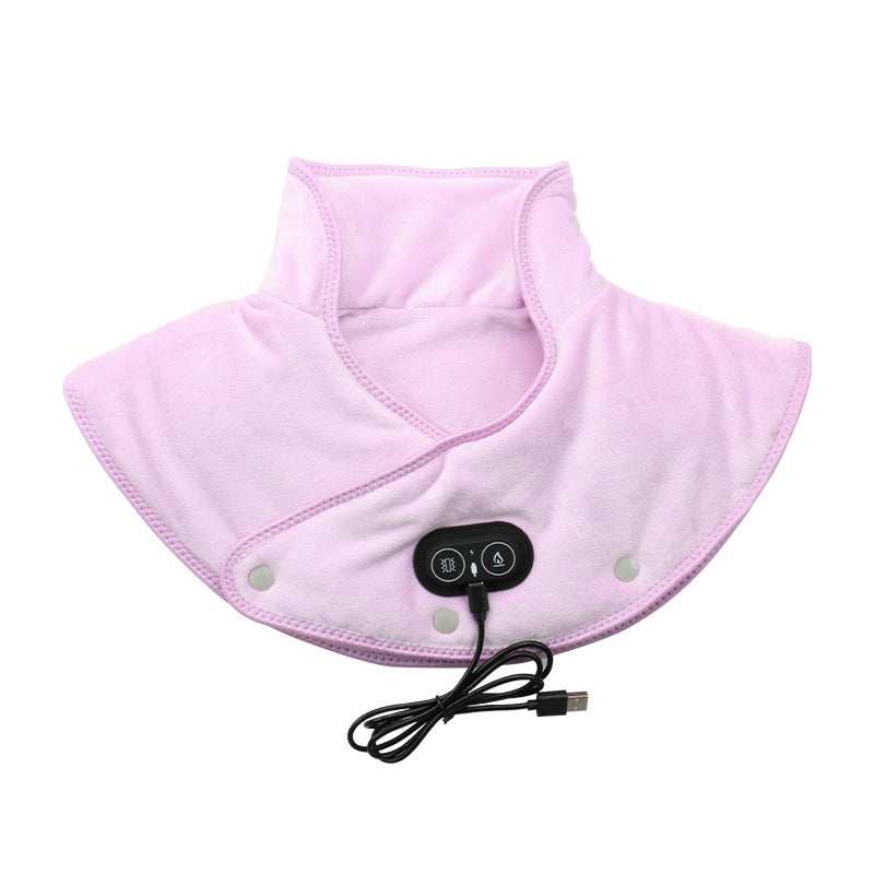 USB Heated Shoulder & Neck Wrap with Vibration Massage | 3 Temperature Settings for Home, Office & Travel Pain Relief